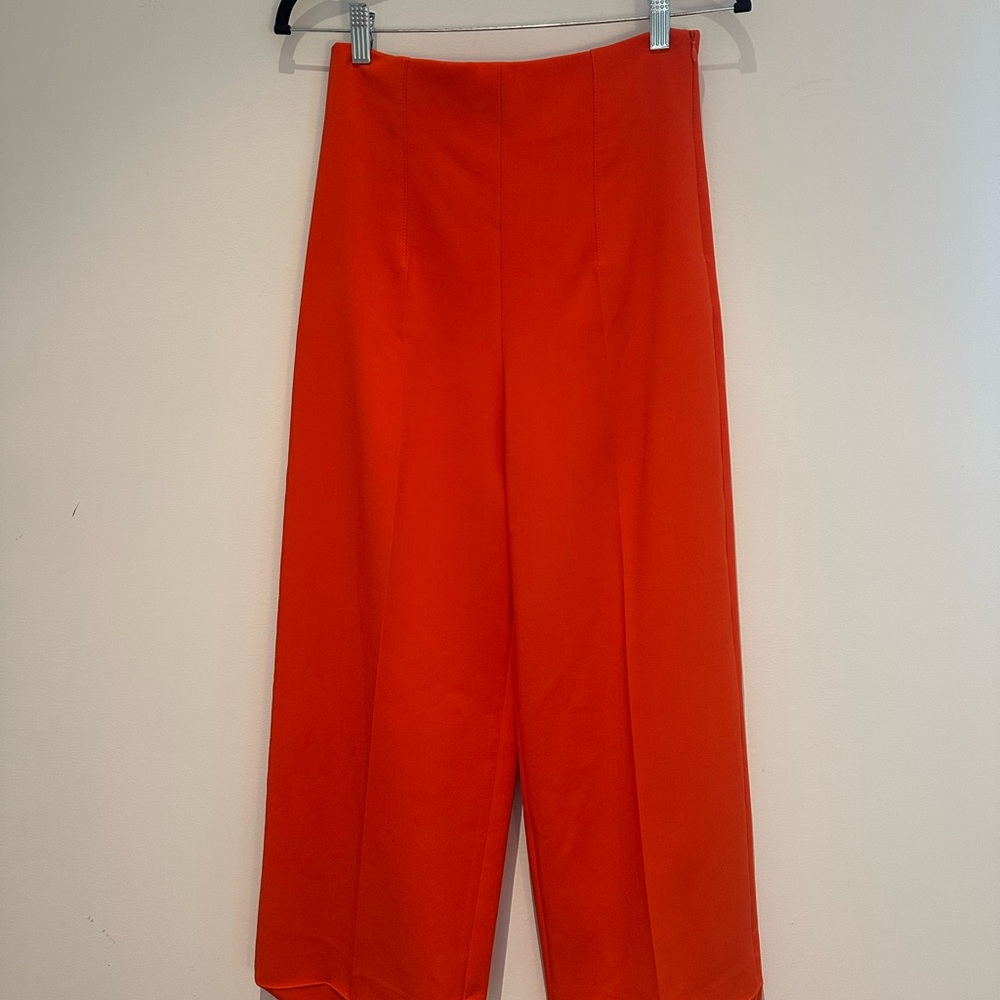 ZARA Orange Wide Leg Trousers